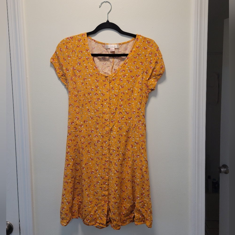 Floral Yellow Dress